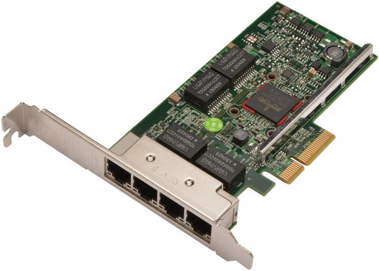 Сетевая карта Dell EMC Broadcom 5719 Quad Port 1Gb Full Height Network Interface Card - Kit 540-BBGX 540-BBGX
