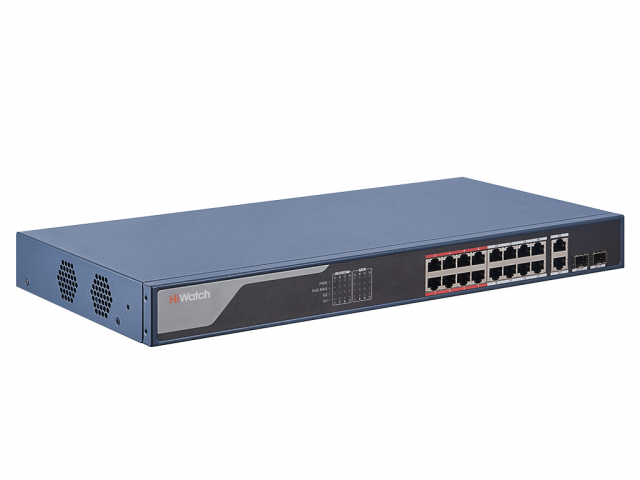 Коммутатор HiWatch SWT-1318P интеллектуальный управляемый с 16?100M PoE-портами SWT-1318P SWT-1318P