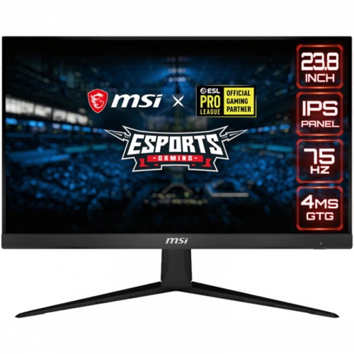 Монитор MSI 23,8" Optix G241V Black (IPS, 1920x1080, D-sub+HDMI, 4 ms, 178°/178°, 250 cd/m, 1000:1 (100M:1), 75Hz) 9S6-3BA71T-010 9S6-3BA71T-010
