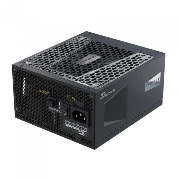 Блок питания Seasonic PRIME PX-1000 Active PFC 0.99; Модульный МВ (20+4), 2xCPU(4+4),6xPCI-E(6+2), 14xSATA, 5xMolex, 2xMolex to SATA 3.3 Adapter, fan 135mm, Premium Hybrid Fan Control; КПД>90%,100-240 В, 50-60 Гц, защиты OPP/OVP/UVP/ OCP/OTP/SCP, Ene SSR-1000PD