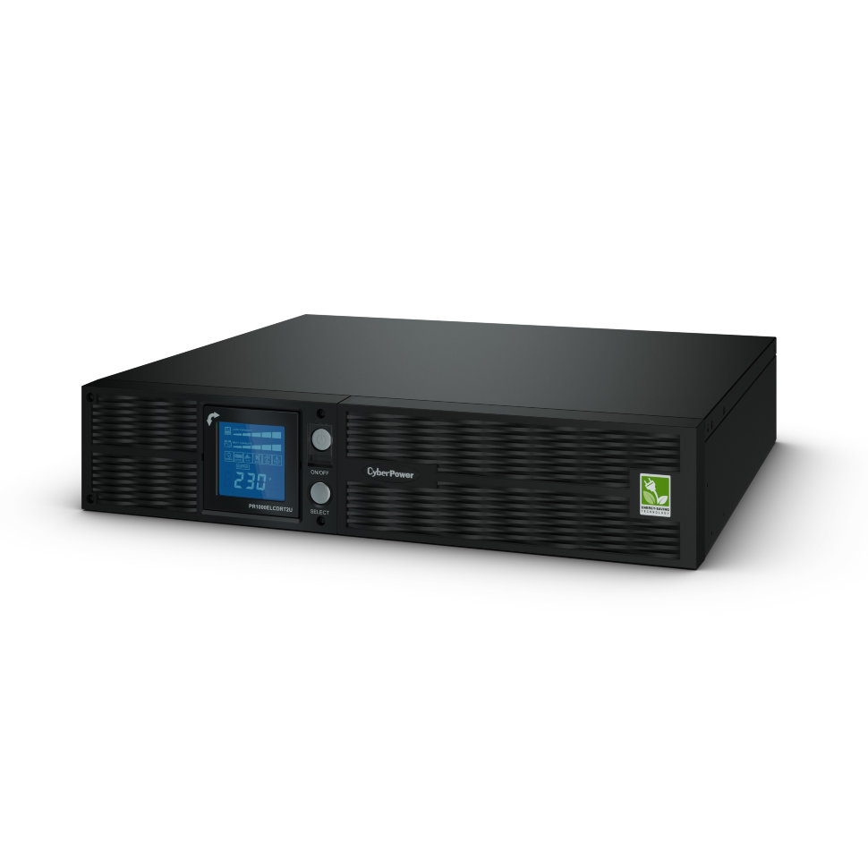 Источник бесперебойного питания CyberPower 1PE-0000525-00G line-interactive, 1500VA/1350W, USB/RS-232/Dry/EPO/SNMPslot/RJ11/45 (8 IEC) PR1500ELCDRT2U PR1500ELCDRT2U