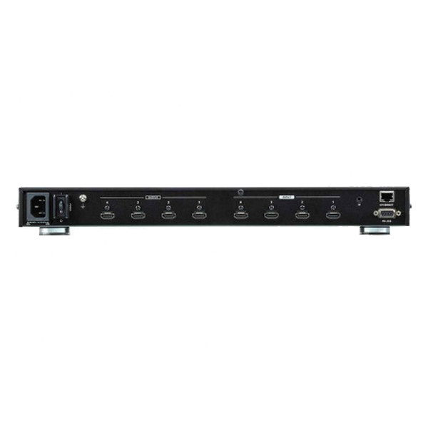 KVM-переключатель ATEN HDMI, 4> 4 монитора/port, без шнуров, (передача сигнала до 15 м,;макс,разр, до 4096x2160/3840 x 2160 60Hz 4:4:4 3м;макс,расст,до источ,сигнала 1,8м;подд, 3D/DeepColor/HDCP 2,2/CEC) VM0404HB-AT-G VM0404HB-AT-G
