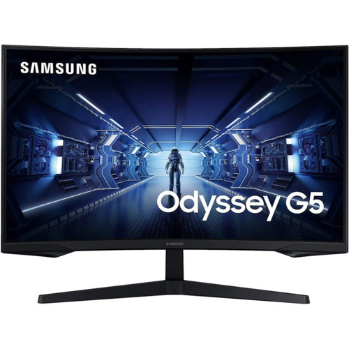 Монитор Samsung 27" C27G54TQW VA LED изогнутый GAMING-монитор Odyssey G5 2560x1440 1ms 2500:1 250cd 178/178 2*HDMI DP 144Hz FreeSync HDR10 Tilt VESA Black LC27G54TQWIXCI LC27G54TQWIXCI