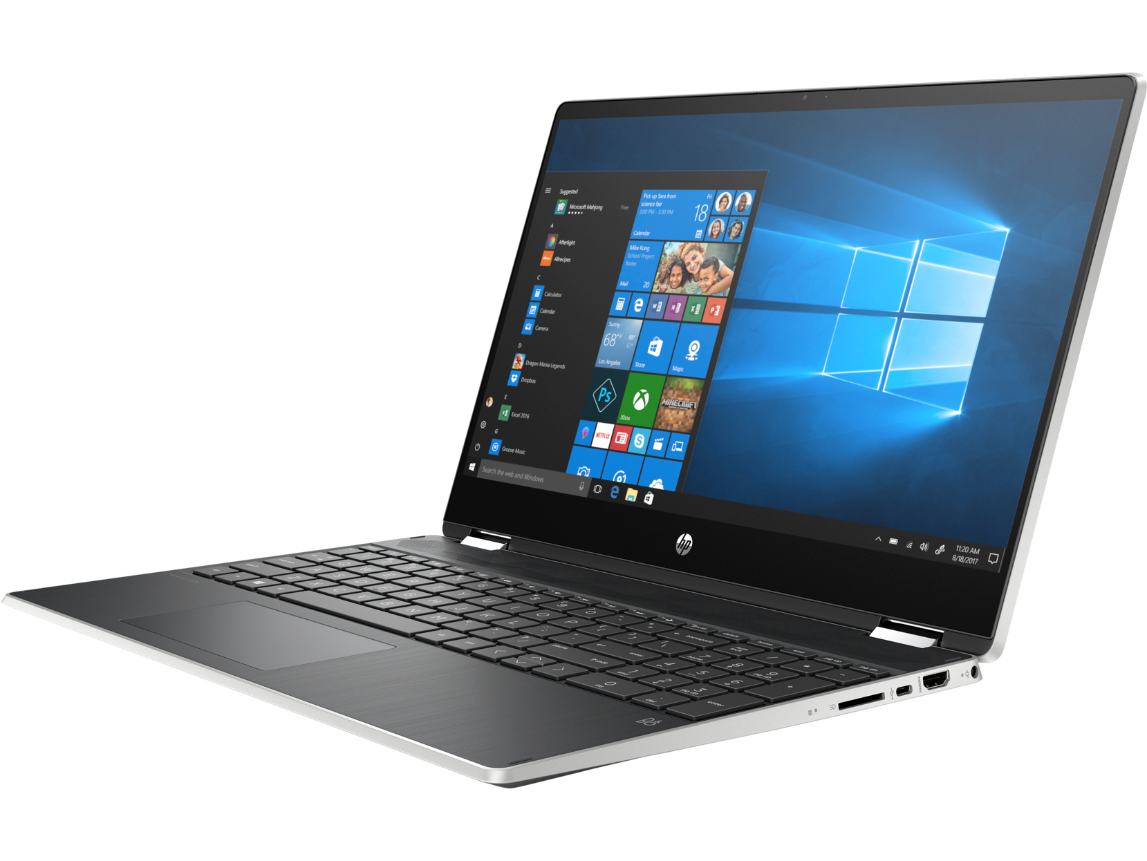 Ноутбук HP Pavilion 15x360 15-dq1008ur 15.6"(1920x1080 IPS)/Intel Core i3 10110U(2.1Ghz)/8192Mb/256PCISSDGb/noDVD/Int:Intel UHD Graphics/Cam/WiFi/41WHr/war 1y/Natural Silver /W10 22N44EA 22N44EA