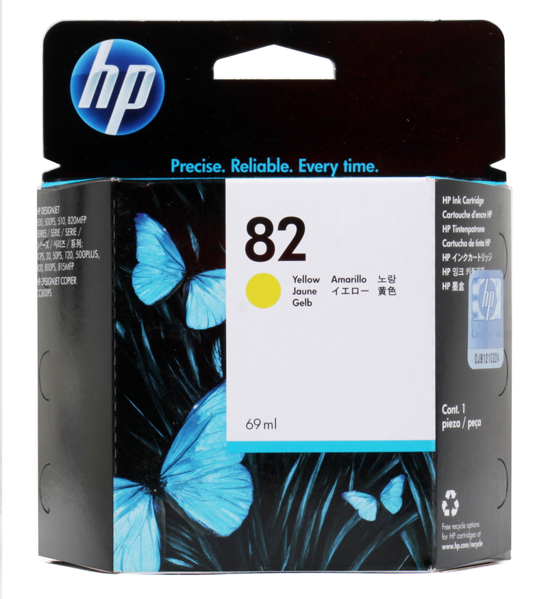 Картридж HP №82 желтый для DJ 500/800 (C4913A) C4913A