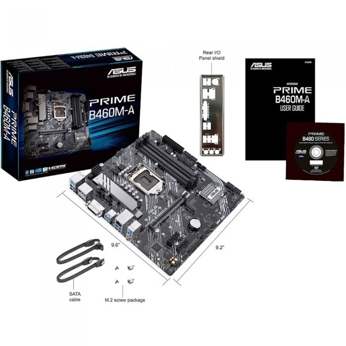 Материнская плата ASUS PRIME B460M-A R2.0, LGA1200, H470, 4*DDR4, DVI-D,HDMI, SATA3,RAID, Audio, Gb LAN, USB 3.2*4, USB 2.0*2, COM*1 , LPT*1 , mATX PRIME B460M-A R2.0 PRIME B460M-A R2.0