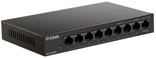 Коммутатор D-Link L2 Unmanaged Switch with 8 10/100Base-TX ports and 1 10/100/1000Base-T port (8 PoE ports 802.3af/802.3at(30W), PoE budget 117W) DES-1009MP/A1A DES-1009MP/A1A