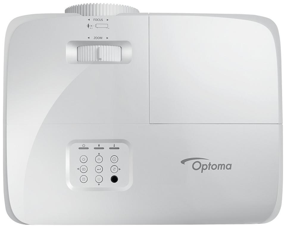 Проектор Optoma EH412 Full3D,DLP, Full HD(1920*1080),4500 ANSI Lm,22000:1; TR 1.12-1.47:1;HDMI x2; VGA INx1; AudioIN x1 3,5mm; AudioOut; USB-A  1,5 A; RS232;10W x1; 26dB;белый E1P1A39WE1Z1 E1P1A39WE1Z1