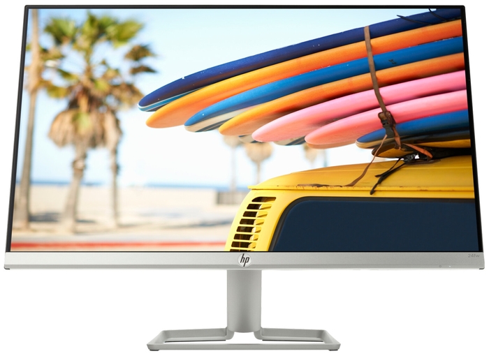 Монитор HP 23,8" IPS/1920x1080/5 мс/300 кд/м?/HDMI/VGA/Аудиовход/аудиовыход, динамики 1,5 Вт/silver "()/  (Ghz)/Mb/Gb/Ext:war 1y/ 4TB29AA 4TB29AA