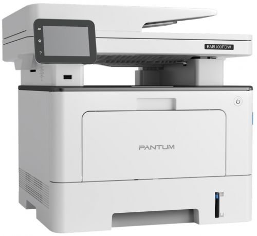 МФУ Pantum BM5100FDW P/C/S/F, Mono laser, А4, 40 ppm (max 100000 p/mon), 1.2 GHz, 1200x1200 dpi, 512 MB RAM, Duplex, DADF50, paper tray 250 pages, USB, LAN, WiFi, start. cartridge 3000 pages BM5100FDW BM5100FDW