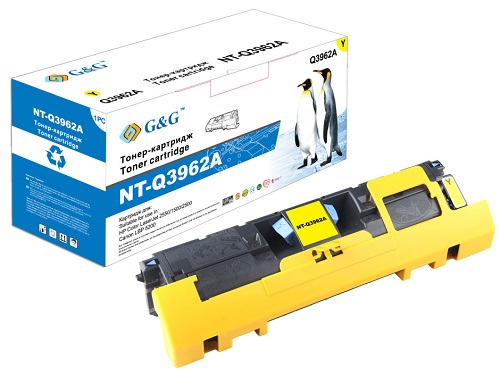 Тонер-картридж G&G желтый для HP Color LaserJet 1500/2500/2550 Canon LBP-5200 (4000стр) NT-Q3962A NT-Q3962A