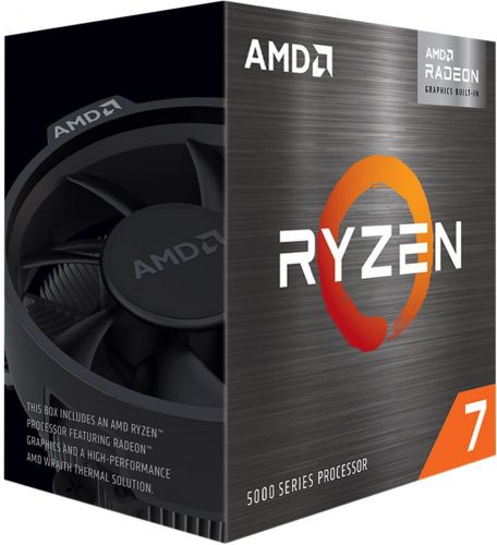 Процессор AMD Ryzen 7 5700G 3.80GHz (Turbo 4,60GHz), 8C/16T/16MB L3, TDP 65W, Socket AM4, 7nm, Radeon Vega 8 (2.00GHz) BOX 100-100000263BOX 100-100000263BOX