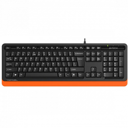 Клавиатура A4Tech  Fstyler FKS10 черный/оранжевый USB [1530190] FKS10 ORANGE FKS10 ORANGE