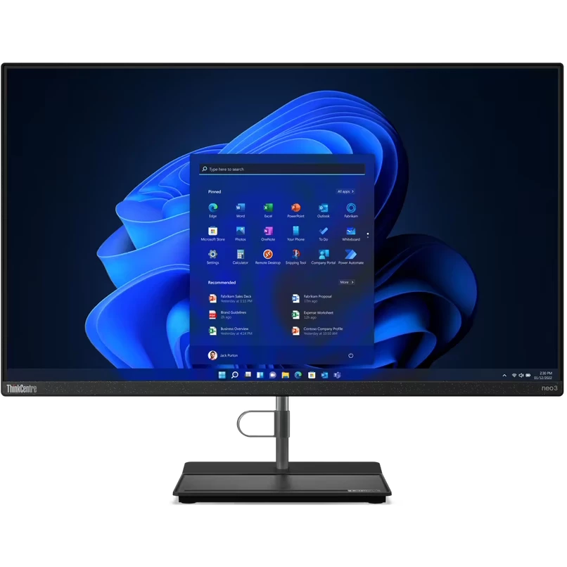Моноблок Lenovo  ThinkCentre NEO 30a All-In-One 27" FHD (1920x1080) i5-1240P, 8GB DDR4 3200, 512GB SSD M.2, Intel UHD, WiFi, BT, 5.0MP Cam, DVDRW, USB KB&Mouse, NoOS, 1Y  12CB001NRU 12CB001NRU