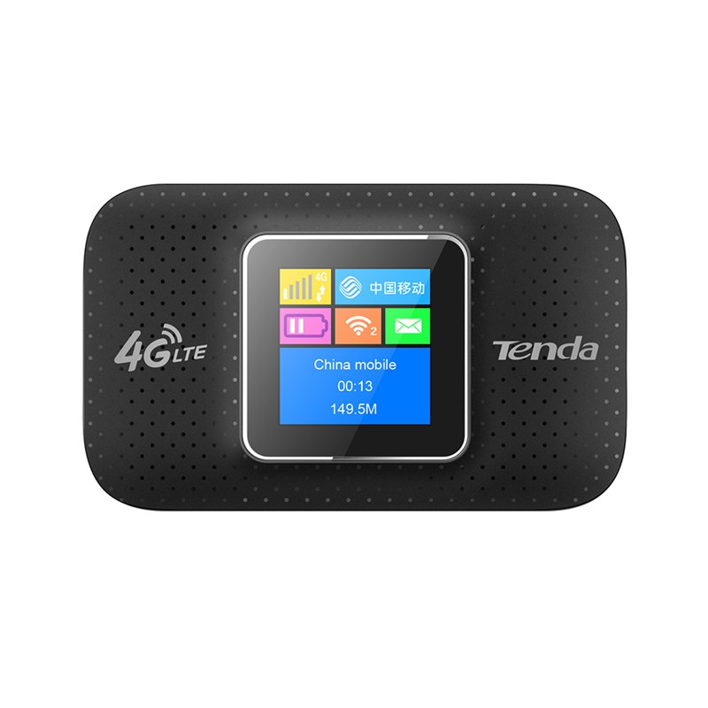 Роутер Tenda мобильный Wi-Fi, 3G, 4G, 150 Мбит/с, USB, microSIM, microUSB, micro SD, 2100 мА*ч, черный 4G185 4G185