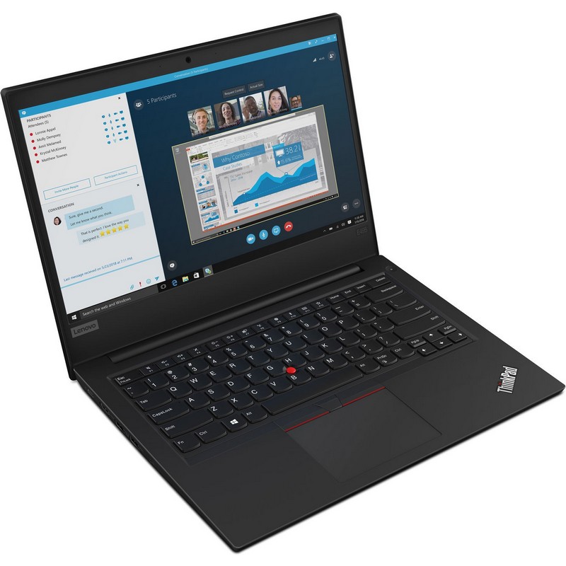 Ноутбук Lenovo ThinkPad E495 3500U/8Gb/1Tb/SSD256Gb/14"/IPS/FHD (1920x1080)/Windows 10 Professional 64/black/WiFi/BT/Cam 20NE000GRT 20NE000GRT