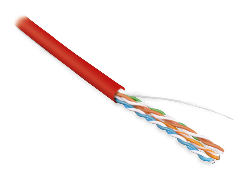 Кабель Hyperline (305 м) витая пара, неэкран. U/UTP, категория 5e, 4 пары (24 AWG), одножильный (solid), LSZH, нг(С)-HF, -20°C – +75°C, зеленый - гарантия: 15 лет компонентная, 25 лет системная UUTP4-C5E-S24-IN-LSZH-RD-305 UUTP4-C5E-S24-IN-LSZH-RD-305