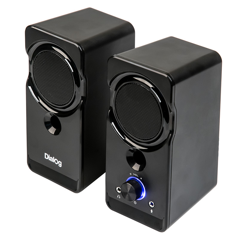 Колонки Dialog Stride черные 2.0 (8W RMS, Phone Out, Mic In,USB) AST-22UP AST-22UP