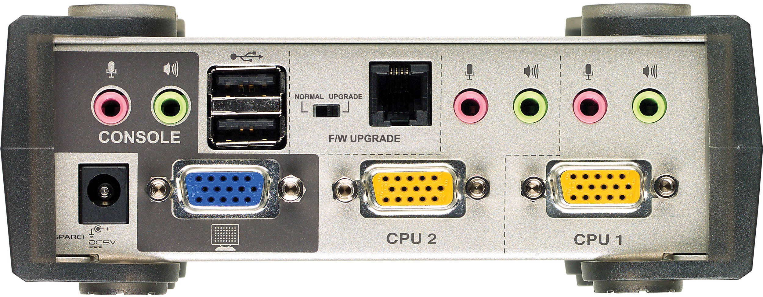 KVM переключатель ATEN VGA/SVGA+KBD+MOUSE+AUDIO, 1> 2 порта PS/2;USB, c KVM-шнурами USB 2х1.2 м CS1732AC-AT CS1732AC-AT