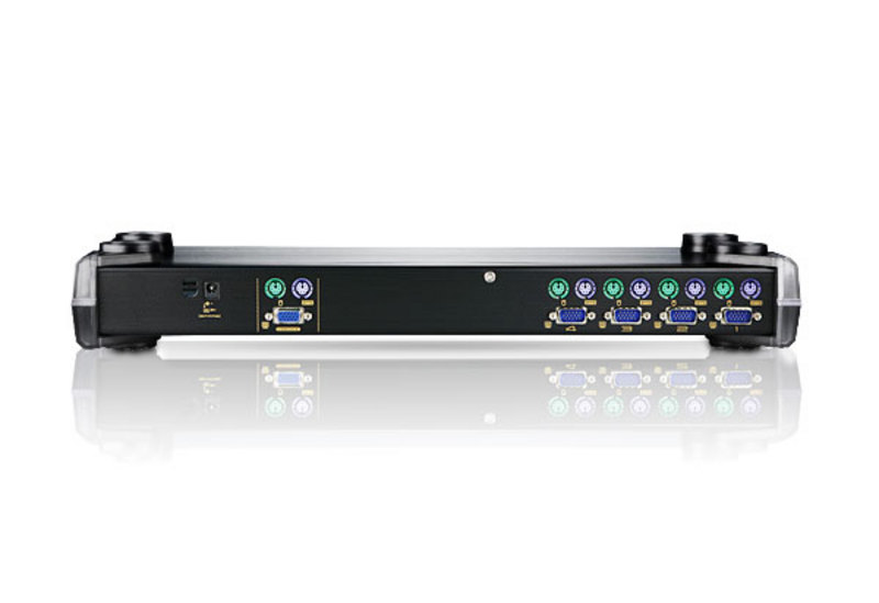 KVM переключатель ATEN VGA/SVGA+KBD+MOUSE, 1> 4 блока/порта PS2, без шнуров, черный CS9134Q9-AT-G CS9134Q9-AT-G