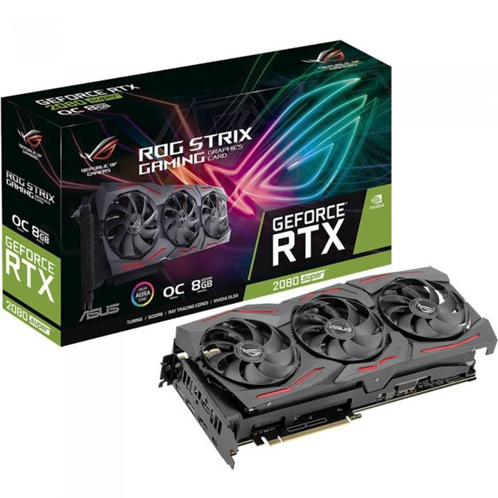 Видеокарта Asus RTX2080S,HDMI2,DP2,USBC,8G,D6 RTL ROG-STRIX-RTX2080S-A8G-GAMING ROG-STRIX-RTX2080S-A8G-GAMING