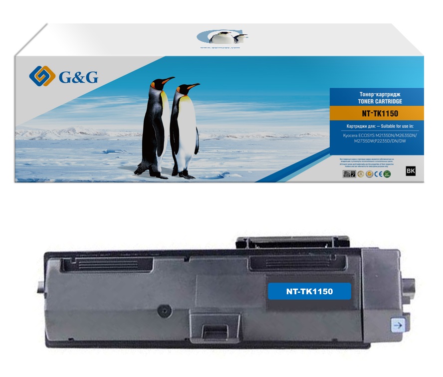 Тонер-картридж G&G для Kyocera M2135DN/M2635DN/M2735DW, P2235D/DN/DW  (3000стр) NT-TK1150 NT-TK1150