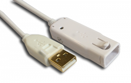 Кабель ATEN USB, A>A, Male-Female,  4 провода, опрессованный, 12 метр белый, (активный;наращиваемый до 5шт;USB 2,0) TNTV UEC2012A TNTV UEC2012A