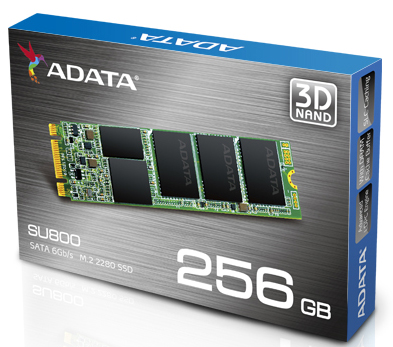 Твердотельный накопитель A-data M.2 2280 256GB Ultimate SU800 Client SSD SATA 6Gb/s, 560/520, IOPS 85/80K, MTBF 2M, 3D V-NAND TLC, 2 ASU800NS38-256GT-C ASU800NS38-256GT-C