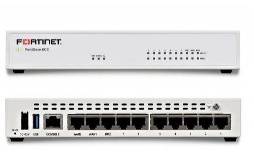 Межсетевой экран Fortinet FortiGate-60E-DSL 9 x GE RJ45 ports (including 7 x Internal Ports, 1 x WAN Ports, 1 x DMZ Port), Internal ADSL2/2+ and VDSL2 (Annex A/M) modem, Wireless (802.11ac) FG-60E-DSL FG-60E-DSL