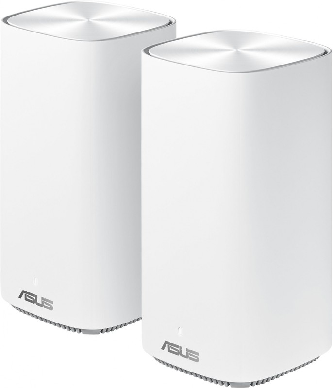 Бесшовный Mesh роутер ASUS  ZenWiFi AC MINI CD6 (W-2-PK)  AC1500 10/100/1000BASE-TX белый (упак.:2шт)  CD6(2-PK) CD6(2-PK)