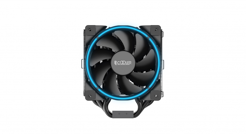 Вентилятор PCCooler CORONA B LGA2066/2011/1366/115X/775/AM4/3/3+/AM2/2+/FM1/2/2+ (10 шт/кор, TDP 240W, 120mm PWM SilentPro Blue LED FAN, 5 тепловых трубок 8мм, 1000-1800RPM, 26,5dBa)  GI-H58UB CORONA B GI-H58UB CORONA B