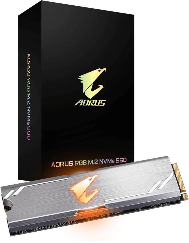 Твердотельный накопитель Gigabyte M.2 2280 256GB AORUS RGB Client SSD PCIe Gen3x4 with NVMe, 3100/1050, IOPS 180/240K, MTBF 1.8M, 3D T GP-ASM2NE2256GTTDR GP-ASM2NE2256GTTDR