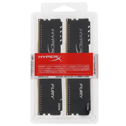 Модуль памяти Kingston 16GB PC25600 DDR4 KIT2 HX432C16FB3K2/16 HX432C16FB3K2/16 #1
