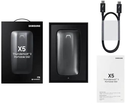 Внешний SSD диск Samsung MU-PB2T0B/WW 2TB,X5,Thunderbolt 3,Black MU-PB2T0B/WW MU-PB2T0B/WW