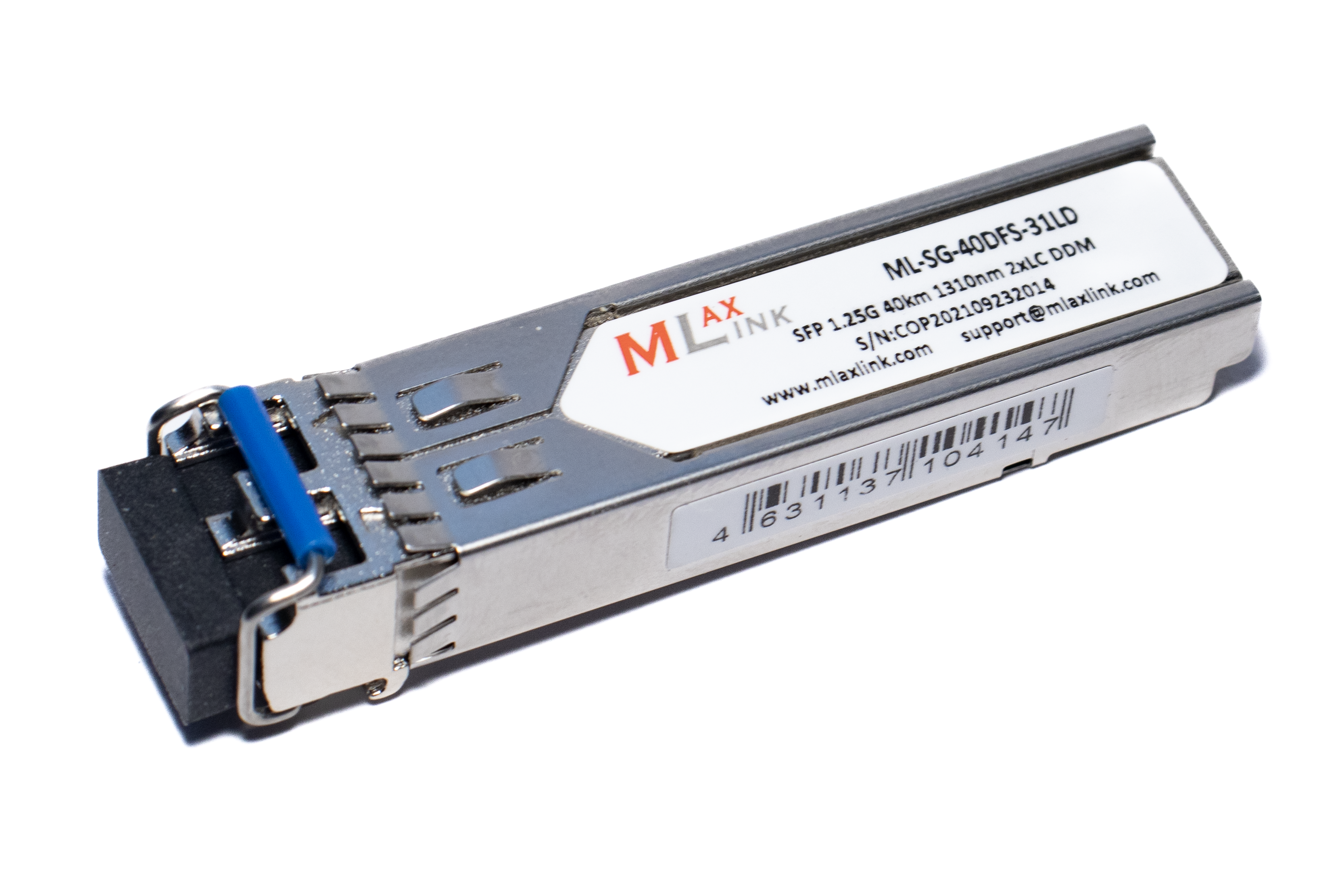 Модуль MlaxLink оптический двухволоконный SFP, 1.25Гб/с, 40км, 1310нм, 2xLC, DDM ML-SG-40DFS-31LD ML-SG-40DFS-31LD