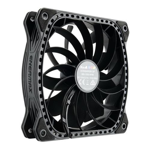 Вентилятор Enermax SquA, 120mm, 300~1500rpm, 24.53~68.27CFM, 12~23dBA, PWM, RGB UCSQARGB12P-SG UCSQARGB12P-SG
