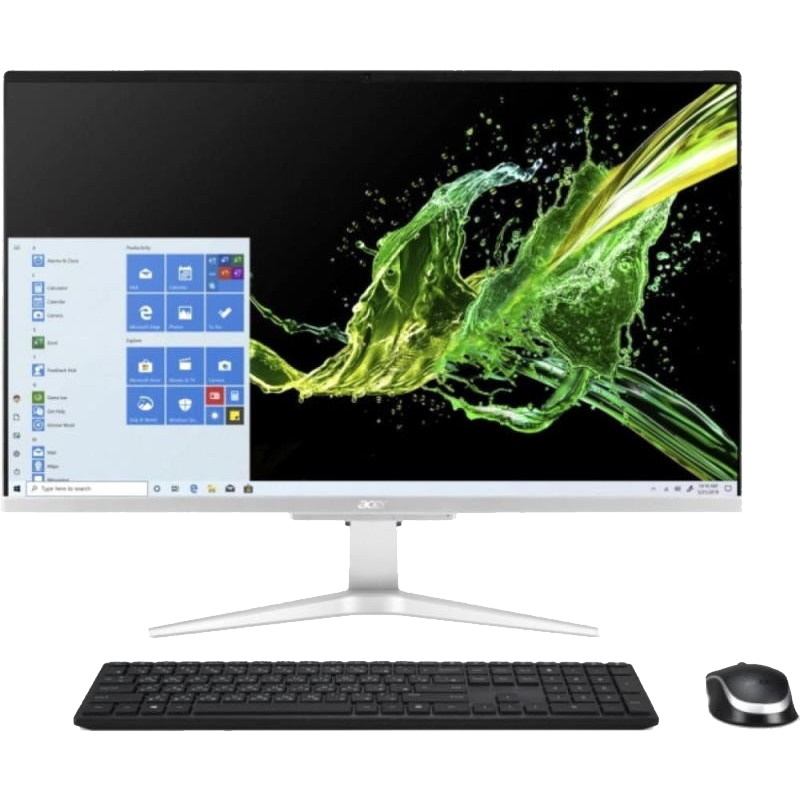 Моноблок Acer Aspire C27-1655 27" Full HD i7 1165G7 (2.8)/8Gb/SSD512Gb/MX330/CR/Windows 10/WiFi/BT/клавиатура/мышь/Cam/серебристый 1920x1080 DQ.BGFER.001 DQ.BGFER.001
