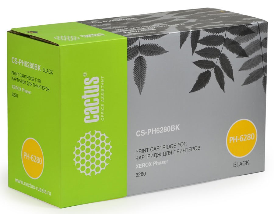 Тонер-картридж Cactus CS-PH6280BK 106R01403 черный для Xerox Phaser 6280 (7000стр.) CS-PH6280BK CS-PH6280BK