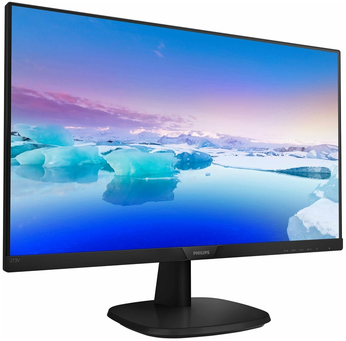 Монитор Philips 27" Black (IPS, 1920x1080, D-sub+DVI+HDMI, 4 ms, 178°/178°, 250 cd/m, 10M:1, MM) 273V7QDAB (00/01) 273V7QDAB (00/01)