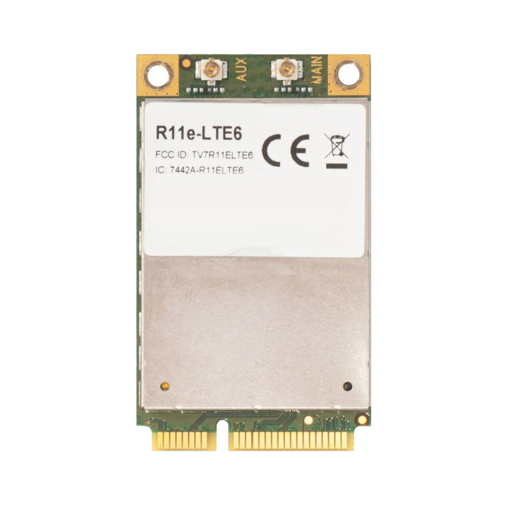 Точка доступа Mikrotik 2G/3G/4G/LTE miniPCi-e card with 2 x u.FL connectors for International & United States bands 1/2/3/5/7/8/12/17/20/25/26/38/39/40/41n R11e-LTE6 R11e-LTE6