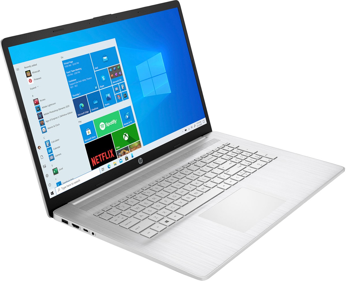 Ноутбук HP 17-cn0077ur Natural Silver 17.3" {FHD i5-1135G7/8Gb/512Gb SSD/MX350 2Gb/W10} 4E1U0EA 4E1U0EA