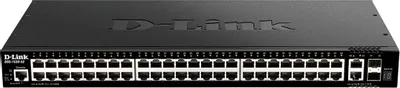 Коммутатор D-Link Managed L3 Stackable Switch 44x1000Base-T PoE, 4x2.5GBase-T PoE, 2x10GBase-T, 2x10GBase-X SFP+, PoE Budget 370W DGS-1520-52MP/A1A DGS-1520-52MP/A1A