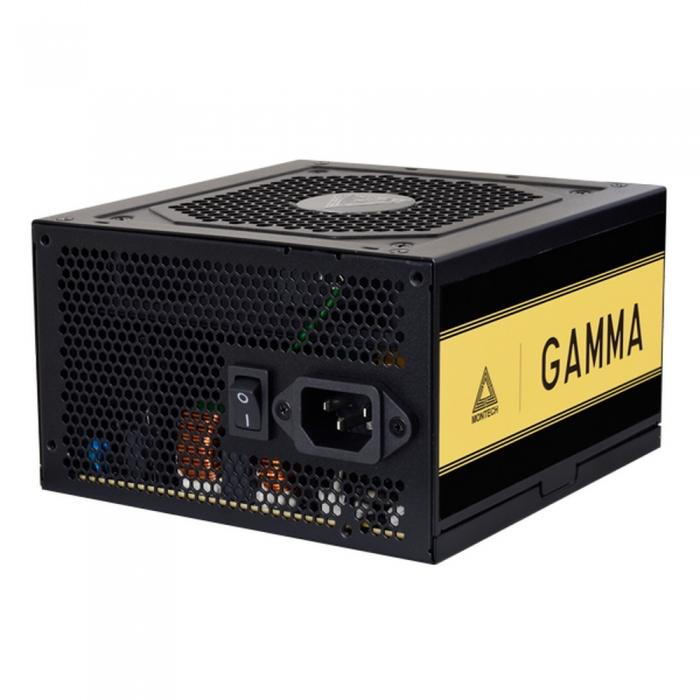 Блок питания Montech Gold certified PSU with 100 % Japanese electronic capacitors EMI filter component 120MM silent fan Flat & Flexible Cables GAMMA ll 650W GAMMA ll 650W