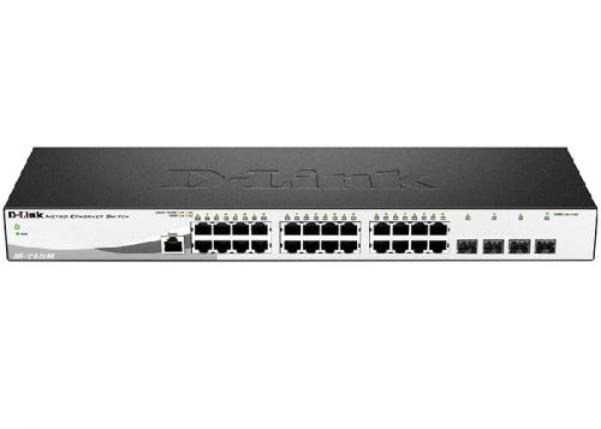 Коммутатор D-Link L2 Managed Switch with 24 10/100/1000Base-T ports and 4 1000Base-X SFP  ports DGS-1210-28/ME/A2B DGS-1210-28/ME/A2B