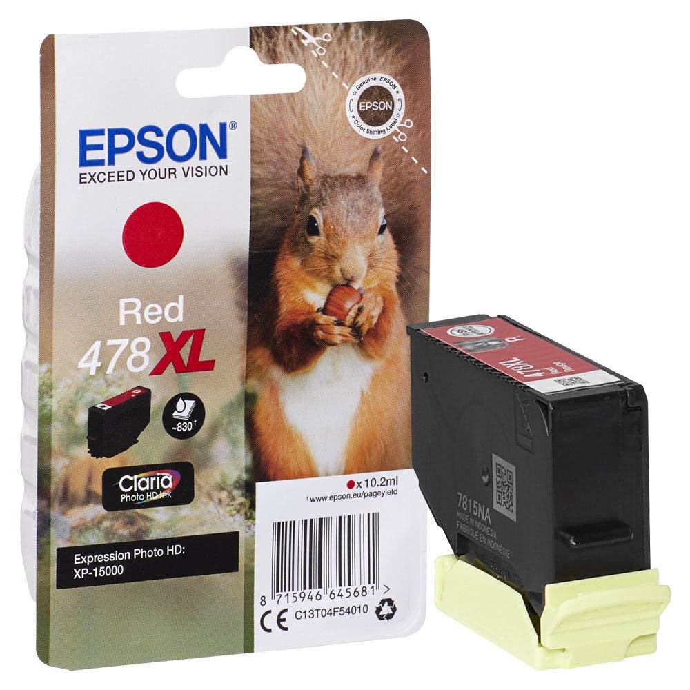 Картридж Epson T04F5 T04F5 Картридж с красными чернилами Claria Photo HD Ink повышенной XL емкости (830 фото) для принтера Epson XP-15005 C13T04F54020 C13T04F54020