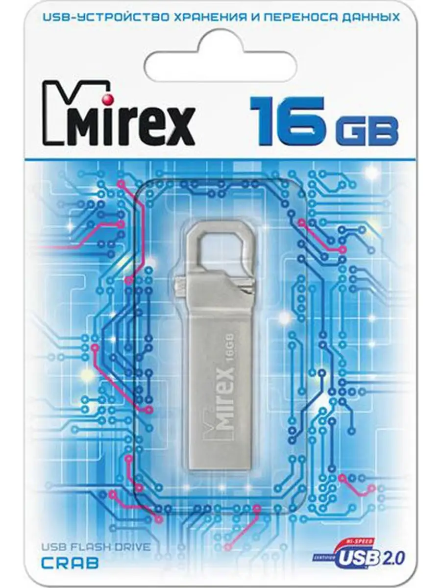 Флеш накопитель Mirex 13600-ITRCRB16 16GB,Crab,USB 2.0 13600-ITRCRB16 13600-ITRCRB16