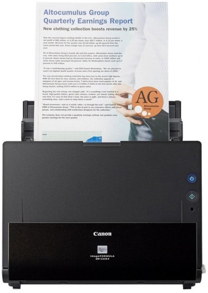 Сканер Canon DR-C225 II (А4, АПД 30 листов, 25 стр/мин, ежедневный объем - 1500 листов, 3 года гарантии) 3258C003 3258C003