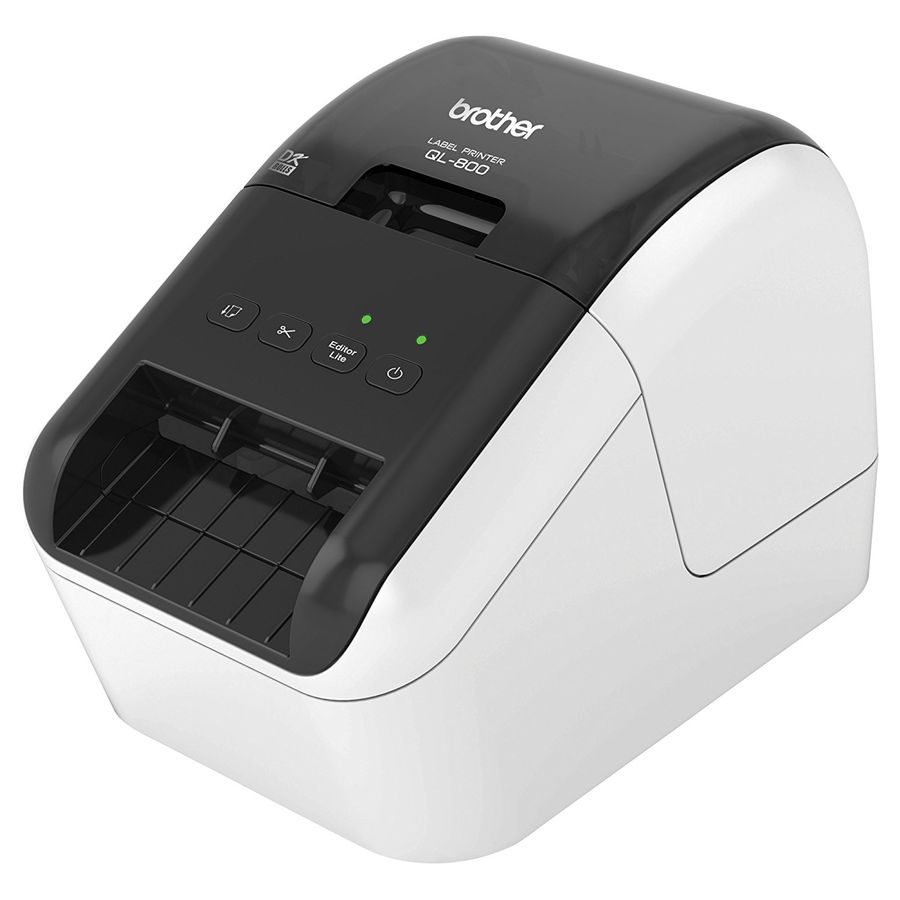 Принтер Brother QL-800  авторезак, ширина лент до 62мм, 148мм/сек, 300т/д, ленты DK, USB QL800R1 QL800R1