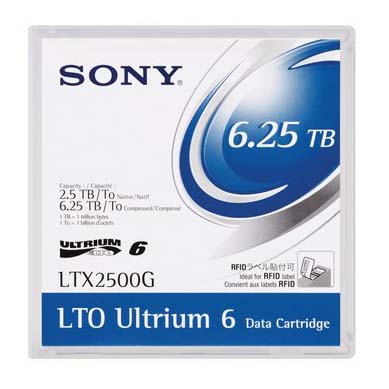 Лента Sony Ultrium LTO6, 6,25TB (3 Tb native), (analog HP C7976L)(LTX2500GN-LABEL ) LTX2500GN-LABEL