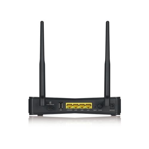 Маршрутизатор Zyxel  LTE Cat.6 Wi-Fi  LTE3301-PLUS (вставляется сим-карта), 1xLAN/WAN GE, 3x LAN GE, 802.11ac (2,4 и 5 ГГц) до 300+867 Мбит/с, 1xUSB2.0, 2 разъема SMA-F (для внешних LTE антенн) LTE3301-PLUS-EU01V1F LTE3301-PLUS-EU01V1F